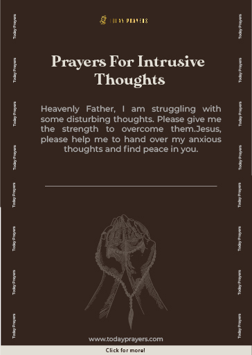 Prayers For Intrusive Thoughts