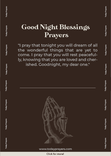 Good Night Blessings Prayers