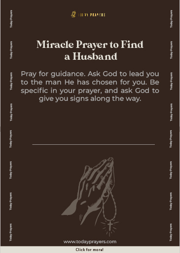 Miracle Prayer to Find a Husband