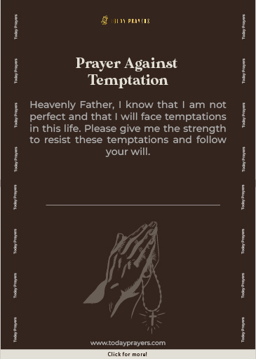 Prayer Against Temptation