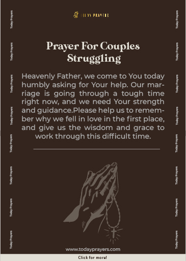 Prayer For Couples Struggling