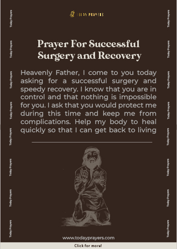Prayer For Successful Surgery and Recovery