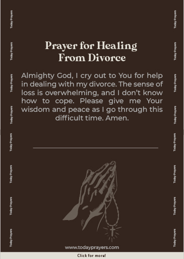 Prayer for Healing From Divorce