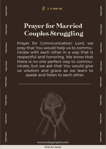 Prayer for Married Couples Struggling