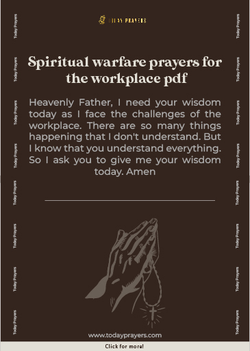Prayer for Workplace Success