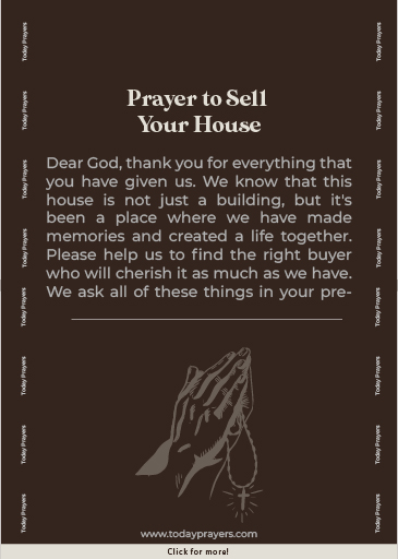 Prayer to Sell House