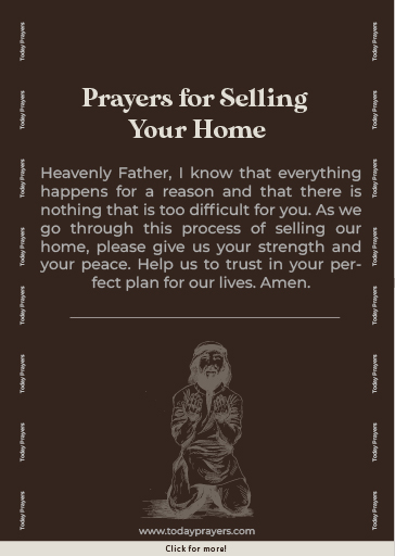 Prayer to Sell Your House