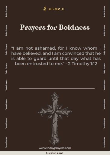 Prayers For Boldness