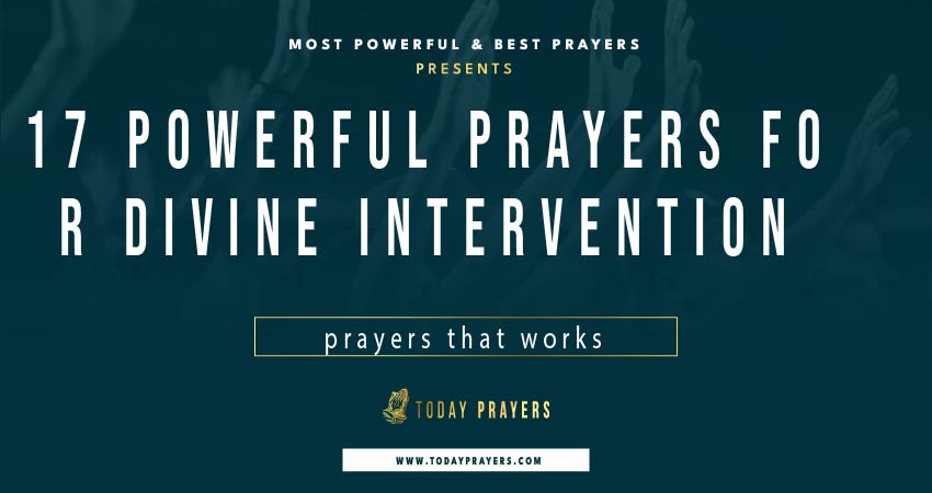 Prayers For Divine Intervention