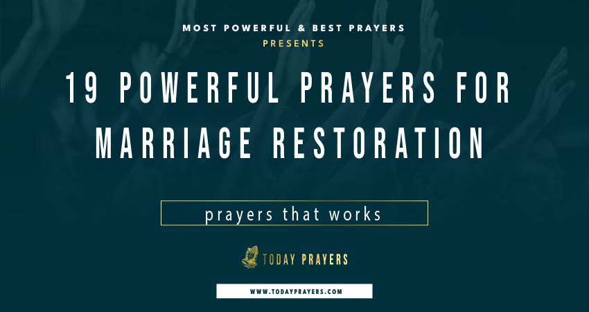 Prayers For Marriage Restoration