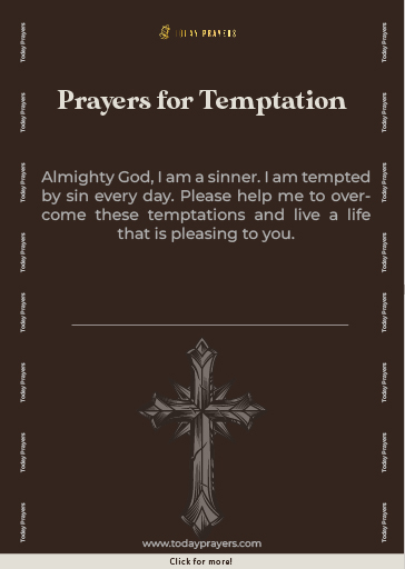 Prayers For Temptation