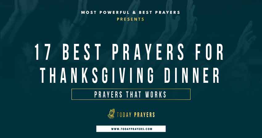 Prayers for Thanksgiving Dinner