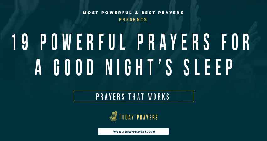 Prayers for a Good Night’s Sleep