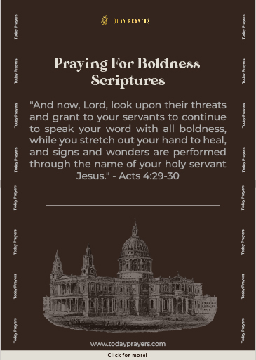 Praying For Boldness Scriptures