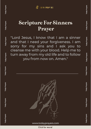 Scripture For Sinners Prayer