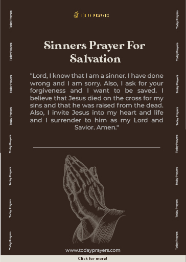 Sinners Prayer For Salvation