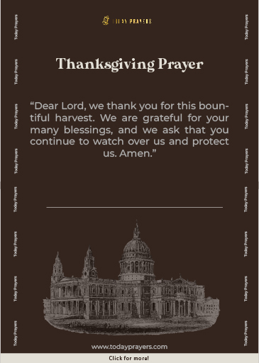 Thanksgiving Prayer