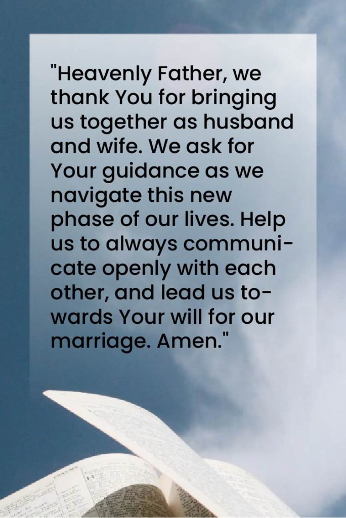 Prayer For Couple Getting Married