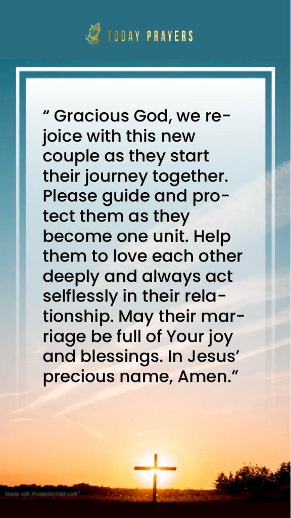 Prayer For Newly Wedded Couple