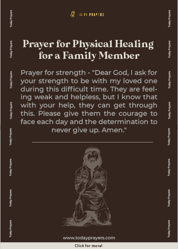 Prayer for Physical Healing for a Family Member