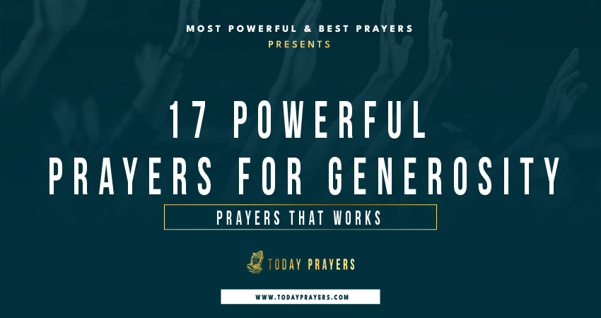 Prayers for Generosity