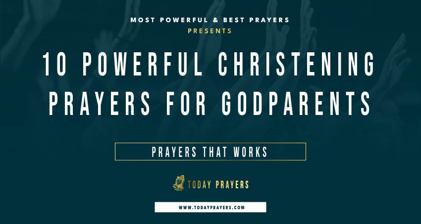 Christening Prayers for Godparents