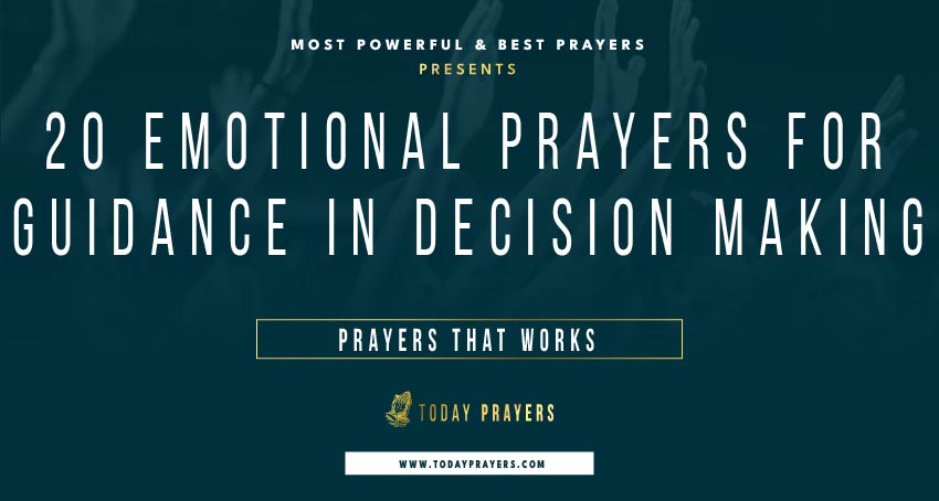 Prayers for Guidance in Decision Making
