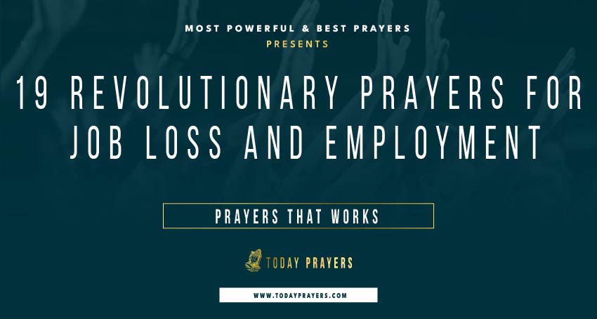 Prayers for Job Loss and Employment