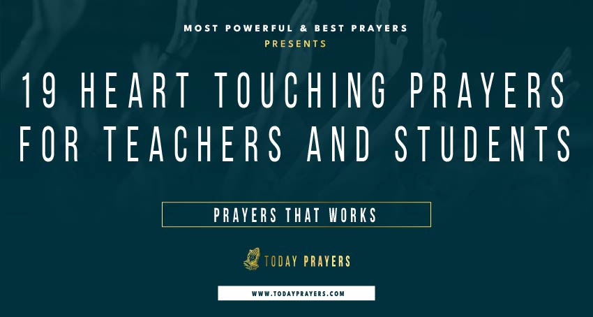 Prayers for Teachers and Students